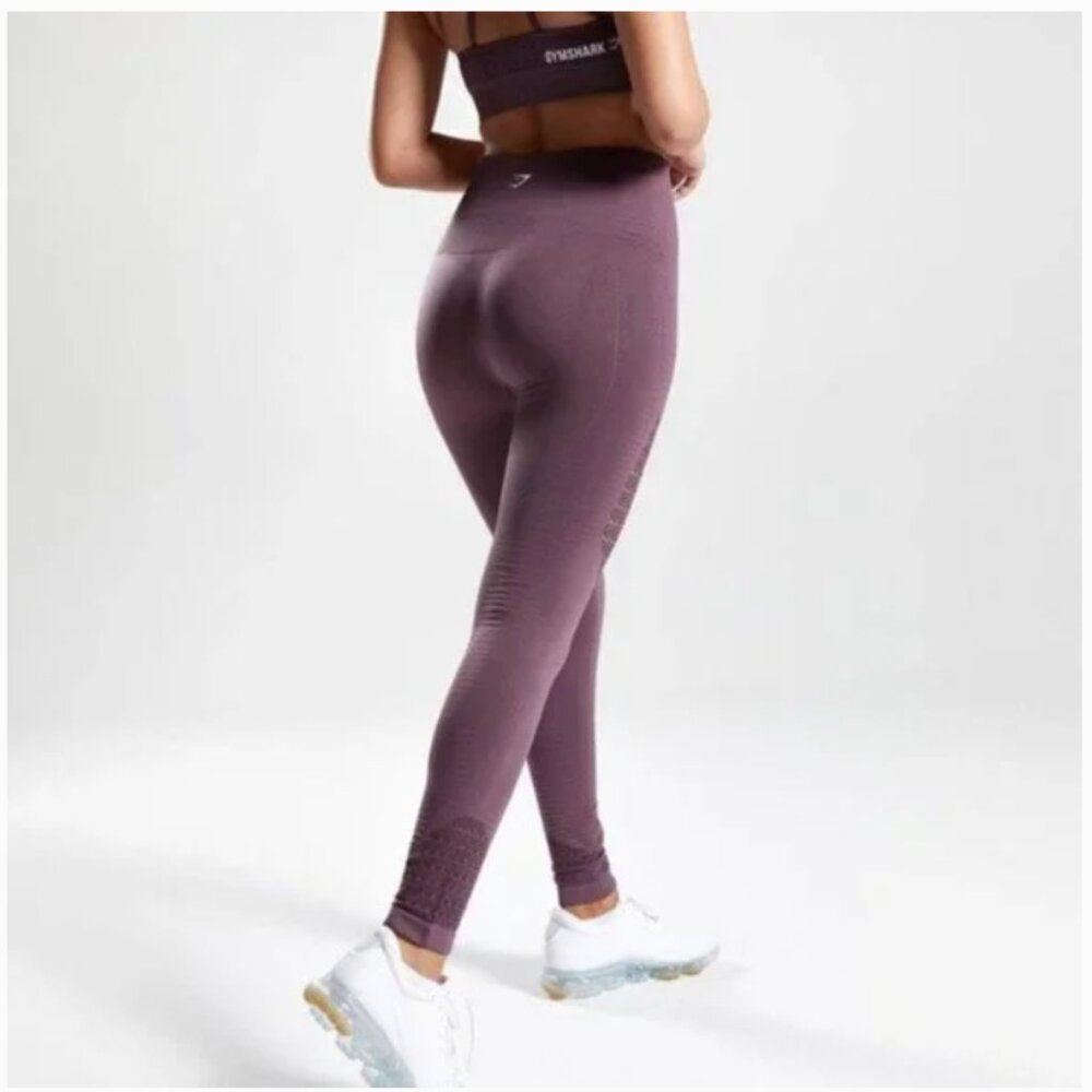 Gymshark Women's Energy Seamless High Waisted Leggings - Purple Wash 2